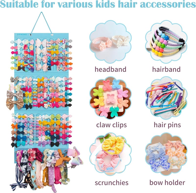JOYMOMO Hair Bow Holder Organizer For Girls Hanging Bow Holder For Girls Hair Accessories Storage Organizer For Headbands, Hair Clips, Hair Ties, Scrunchies (Without Hair Bows) (blue) - Image 4